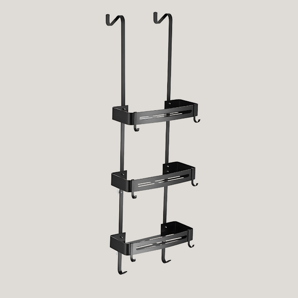 Albatross Black Shower Caddy 3-tier | Shower Shelf (High-Quality Aluminium)