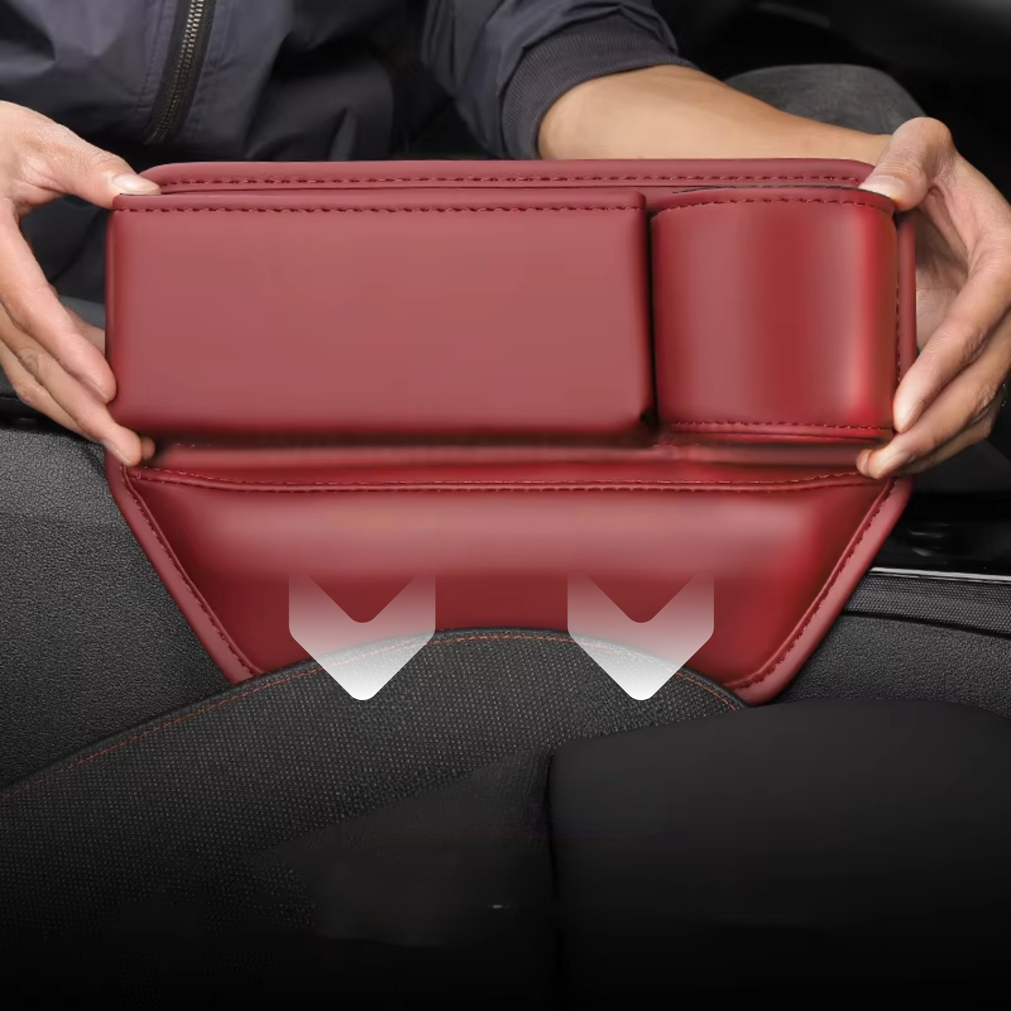 Amari Leather Car Seat Gap Filler | Car Seat Gap Organizer