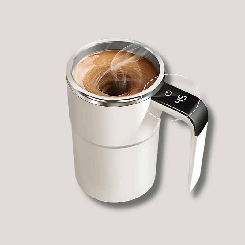 Brooklyn Smart Cup | Self-Stirring & Temperature Display Coffee Mug