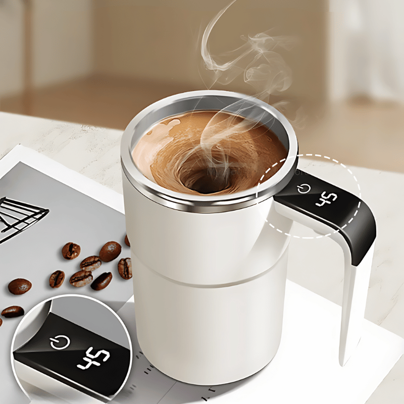 Brooklyn Smart Cup | Self-Stirring & Temperature Display Coffee Mug