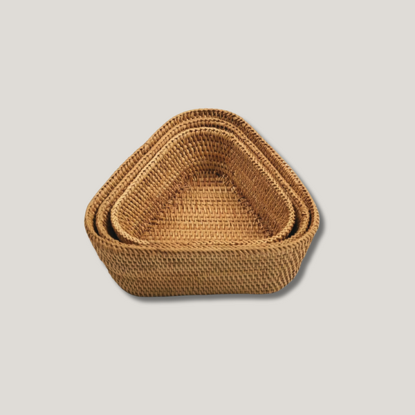 Cecilia Handwoven Wicker Basket | Triangle (Rattan Basket)