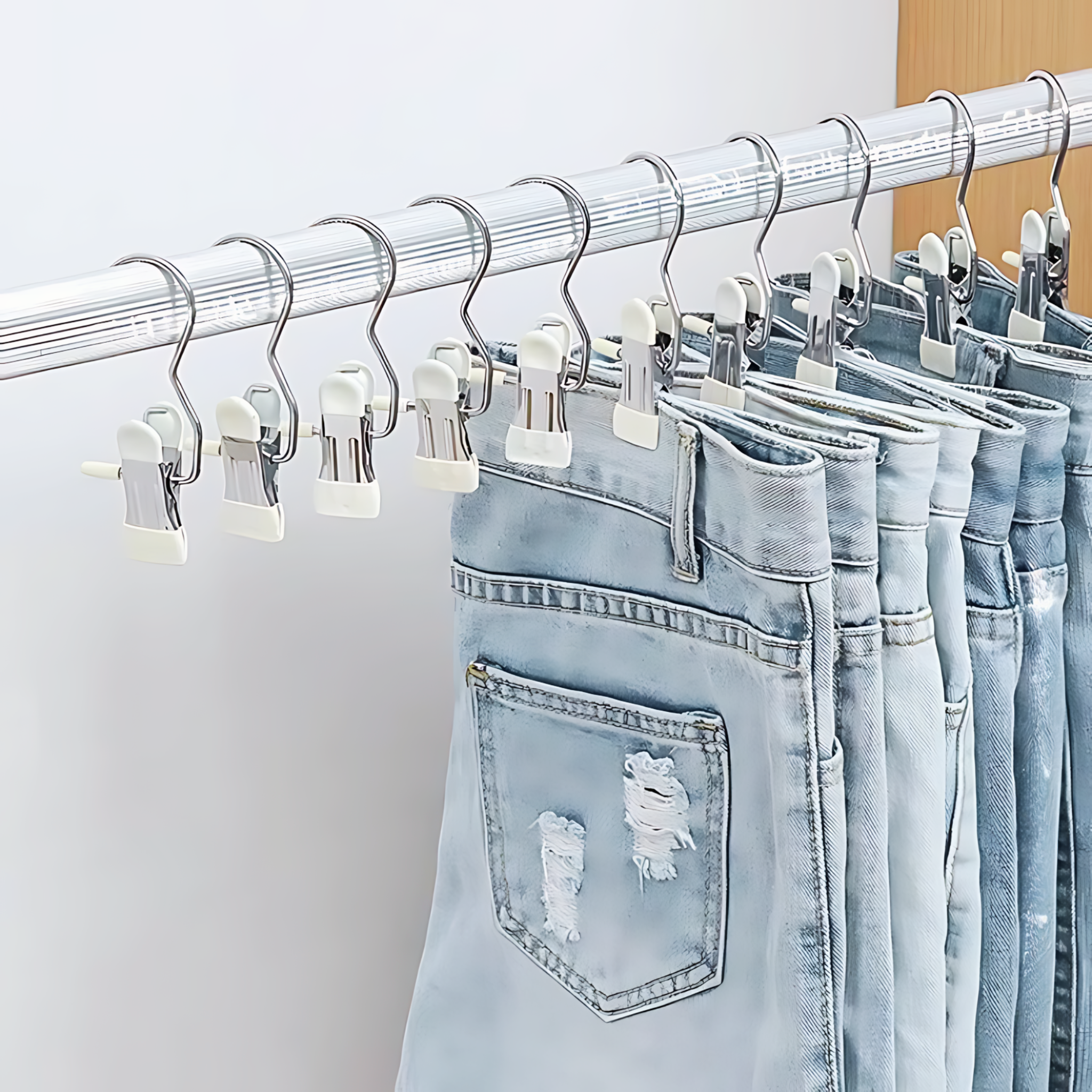 Finn Clothespins | Pants Hanger Set 10 Pcs | Space-Saving