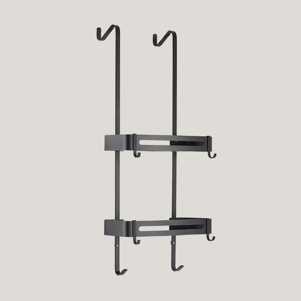 Albatross Black Shower Caddy 2-tier | Shower Shelf (High-Quality Aluminium)